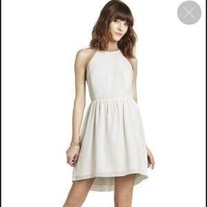 BCBGENERATION ivory mesh illusion dress